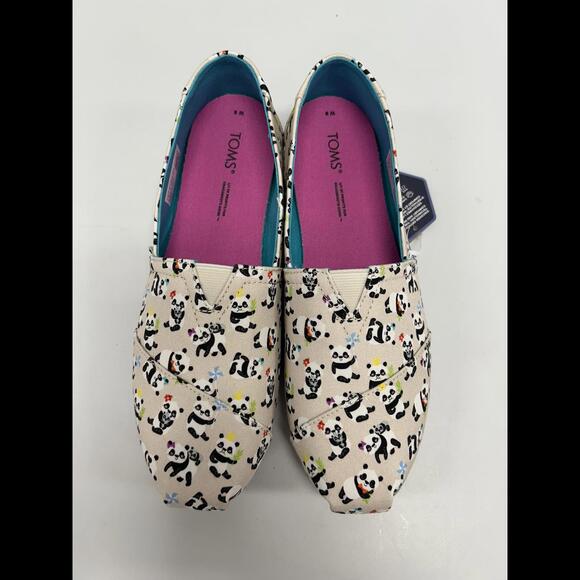 TOMS Panda Print Slip-On Shoes - Picture 3 of 9